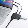 USB-3HCA410BK 最大2.1A出力ポート搭載USB3.0 4ポートハブ(ブラック) USB-3HCA410BK / 最大2.1A出力ポート搭載USB3.0 4ポートハブ(ブラック)