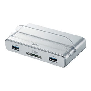 USB-3HMS3S / PC・タブレット両用USB3.0ハブ(シルバー)