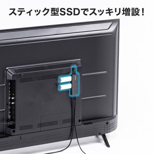 USB-3HTV433BK / HDD接続対応 USB3.2 Gen1 4ポートハブ