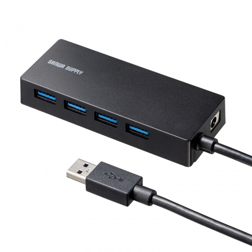 USB-3HTV433BK / HDD接続対応 USB3.2 Gen1 4ポートハブ