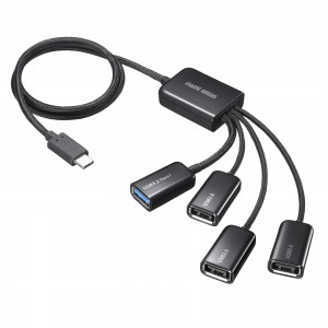 USB-3TC436BK / USB3.2 Gen1+USB2.0 Type-Cコンボハブ(4ポート)