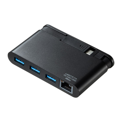 USB-3TCH10BK / 有線LANアダプタ付きUSB　Type-Cハブ