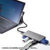 USB-3TCH13S2 USB Type-C ドッキングハブ(VGA・HDMI・LANポート・カードリーダー搭載) USB-3TCH13S2 / USB Type-C ドッキングハブ(VGA・HDMI・LANポート・カードリーダー搭載)