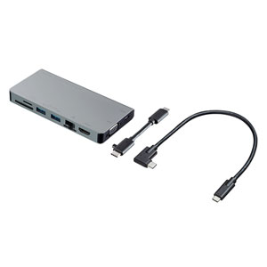 USB-3TCH13S2 / USB Type-C ドッキングハブ（VGA・HDMI・LANポート・カードリーダー搭載）