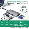 USB-3TCH13S2 / USB Type-C ドッキングハブ（VGA・HDMI・LANポート・カードリーダー搭載）