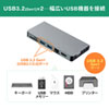 USB-3TCH13S2 / USB Type-C ドッキングハブ（VGA・HDMI・LANポート・カードリーダー搭載）