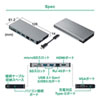 USB-3TCH13S USB Type-C ドッキングハブ(VGA・HDMI・LANポート・SDカードリーダー付き) USB-3TCH13S / USB Type-C ドッキングハブ(VGA・HDMI・LANポート・SDカードリーダー付き)