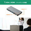 USB-3TCH13S USB Type-C ドッキングハブ(VGA・HDMI・LANポート・SDカードリーダー付き) USB-3TCH13S / USB Type-C ドッキングハブ(VGA・HDMI・LANポート・SDカードリーダー付き)