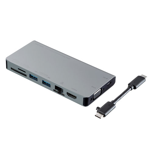 USB-3TCH13S【USB Type-C ドッキングハブ（VGA・HDMI・LANポート・SD