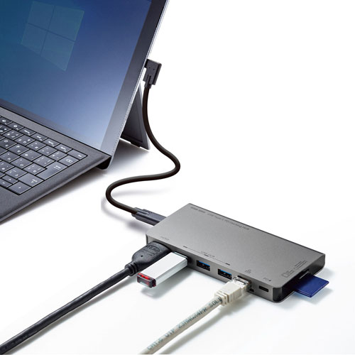 USB-3TCH14S2 / USB Type-C ドッキングハブ（HDMI・LANポート・カードリーダー搭載）