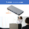 USB-3TCH14S USB Type-C ドッキングハブ(HDMI・LANポート・SDカードリーダー付き) USB-3TCH14S / USB Type-C ドッキングハブ(HDMI・LANポート・SDカードリーダー付き)