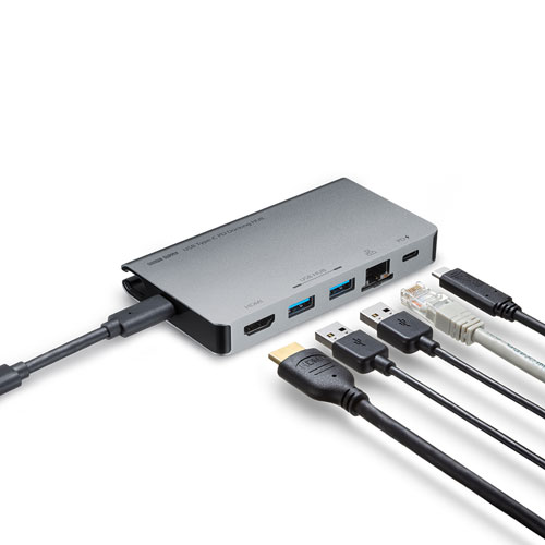 USB-3TCH15S / USB Type-C ドッキングハブ（HDMI・LANポート付き）