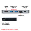 USB-3TCH15S / USB Type-C ドッキングハブ（HDMI・LANポート付き）