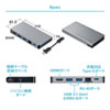 USB-3TCH15S USB Type-C ドッキングハブ(HDMI・LANポート付き) USB-3TCH15S / USB Type-C ドッキングハブ(HDMI・LANポート付き)