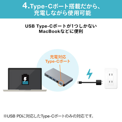 USB-3TCH15S / USB Type-C ドッキングハブ（HDMI・LANポート付き）