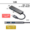 USB-3TCH24S / USB Type-C 2ポートスリムハブ