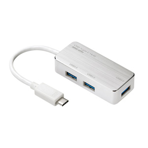 USB-3TCH2S / USB Type-Cハブ(USB3.0・3ポート・シルバー)