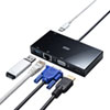 USB-3TCH30BK / USB Type-Cモバイルドッキングステーション（USB3.2 Gen1・LAN・HDMI・VGA）