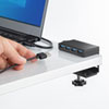 USB-3TCH31BK クランプ固定式 USB3.2 Gen1 Type-Cハブ USB-3TCH31BK / クランプ固定式 USB3.2 Gen1 Type-Cハブ