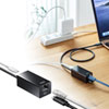 USB-3TCH32BK USB Type-C ギガビットLANアダプタ(USBハブ付) USB-3TCH32BK / USB Type-C ギガビットLANアダプタ(USBハブ付)