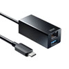 USB-3TCH33BK / USB Type-Cハブ付き ギガビットLANアダプタ