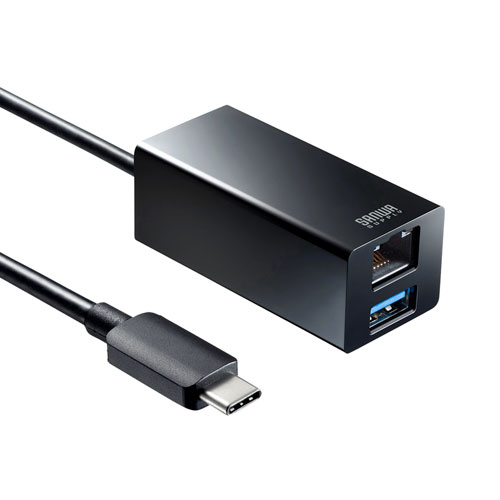 USB-3TCH33BK / USB Type-C ギガビットLANアダプタ（USBハブ付）