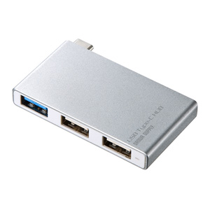 USB-3TCH5S / USB Type-Cハブ USB3.0 3ポート(シルバー)