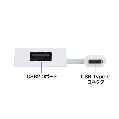 USB-3TCH7W / USB Type-C　コンボハブ（4ポート）