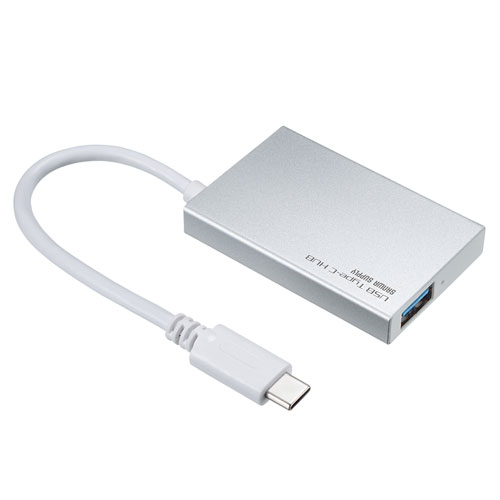 USB-3TCH9S / USB Type-Cスリムハブ（4ポート・シルバー）