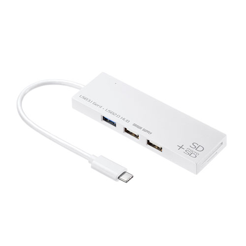 USB-3TCHC16W【USB Type-Cコンボハブ （カードリーダー付き)】USB 