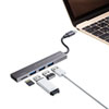USB-3TCHC17S / USB Type-C　3ポート　スリムハブ（microSDカードリーダー付き）