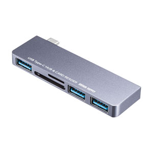 USB-3TCHC18GY / USB Type-Cハブ(カードリーダー付き)