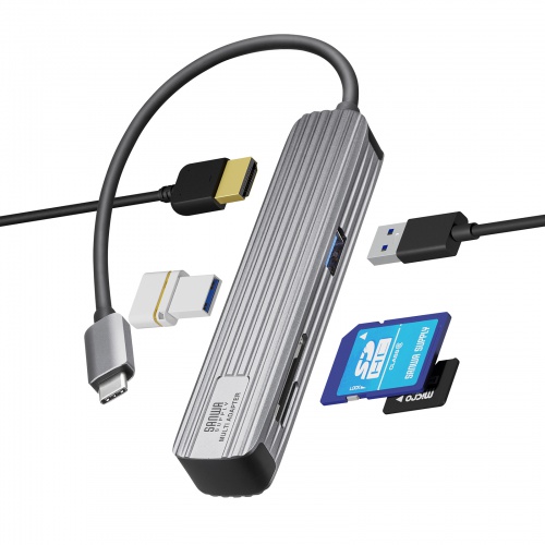 USB-3TCHC5S / USB Type-Cマルチ変換アダプタ（HDMI＋カードリーダー付き）