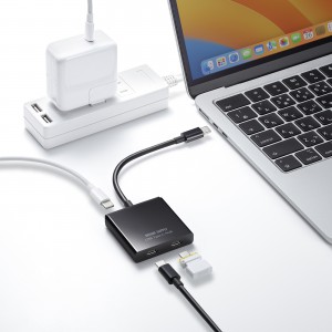 USB Power Delivery対応Type-Cポート付き、薄型USB Type-Cハブを発売