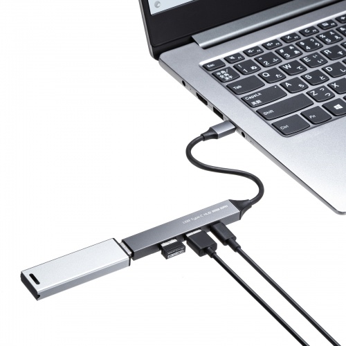 USB-5TC27GM / USB Type-C 4ポート コンボ 超スリムハブ