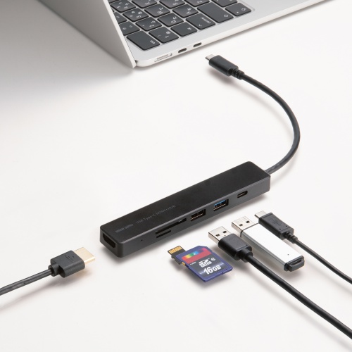 USB-5TCHC26BK / HDMIポート付 USB Type-Cドッキングハブ