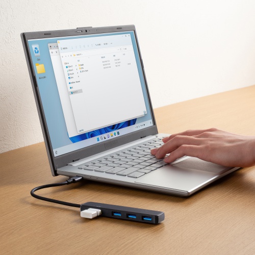 USB-5TCP35BK / USB 5Gbps Type-C ハブ（4ポート・PD対応）