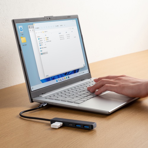 USB-5TCP36BK / USB 5Gbps Type-C ハブ（4ポート・PD対応）