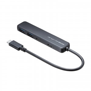 USB-5TCP36BK / USB 5Gbps Type-C ハブ(4ポート・PD対応)