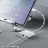 USB-5TCPA23W / イヤフォンジャック付きType-Cハブ