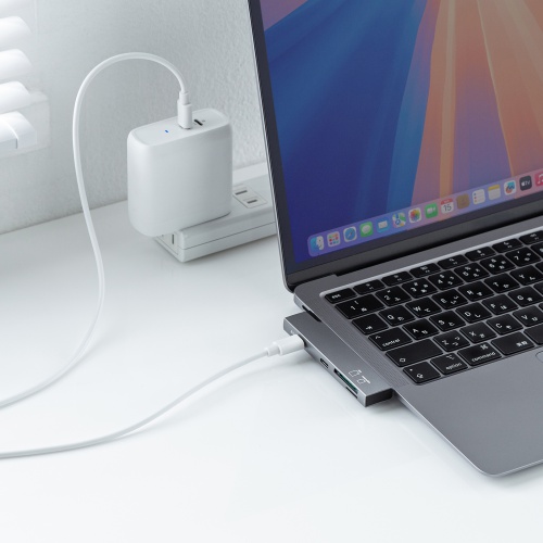 USB-5TCPC31GM / USB 5Gbps 2ポート スリム ハブ（カードリーダー付き）
