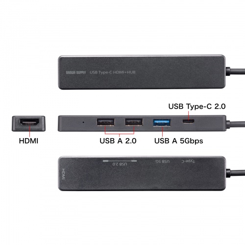 USB-AZ5TCH51BK / HDMIポート付 USB Type-Cハブ