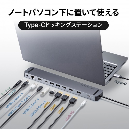 USB-CVDK13 / USB Type-Cドッキングステーション（HDMI×3画面出力対応）