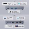 USB-CVDK15 USB Type-Cドッキングステーション(HDMI×2画面出力対応) USB-CVDK15 / USB Type-Cドッキングステーション(HDMI×2画面出力対応)