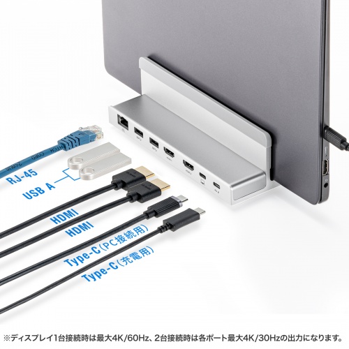 USB-CVDK18 / USB Type-Cドッキングステーション（スタンド一体型タイプ）