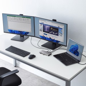 最大4K/60Hzの解像度で2画面の同時出力が可能なドッキングステーションを発売