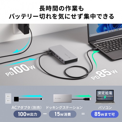 USB-CVDK21 / USB Type-Cドッキングステーション（HDMI×2画面・USBハブ×7ポート）