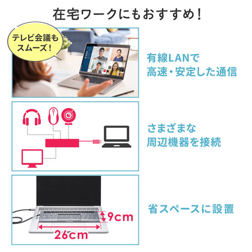 USB-CVDK8 / USB Type-Cドッキングステーション（HDMI/VGA対応）	