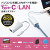 USB-CVLAN2WN / 有線LANアダプタ（USB Type-C-LAN変換・Gigabit対応・ホワイト）