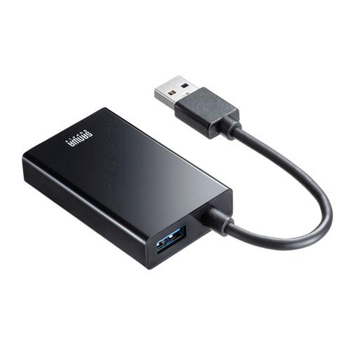 USB-CVLAN3BK / 有線LANアダプタ（USB3.2 LAN変換・USBハブポート付・ブラック）